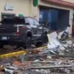 Vaguada: cae estructura en Malecon Center en medio de fuertes vientos y aguaceros