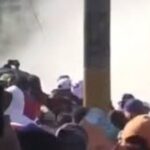 Policía y Ejército dispersan con gases y agua protesta contra minera GoldQuest en San Juan