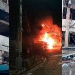 Incendio afecta parcial edificio frente a la UASD; no se reportan personas heridas